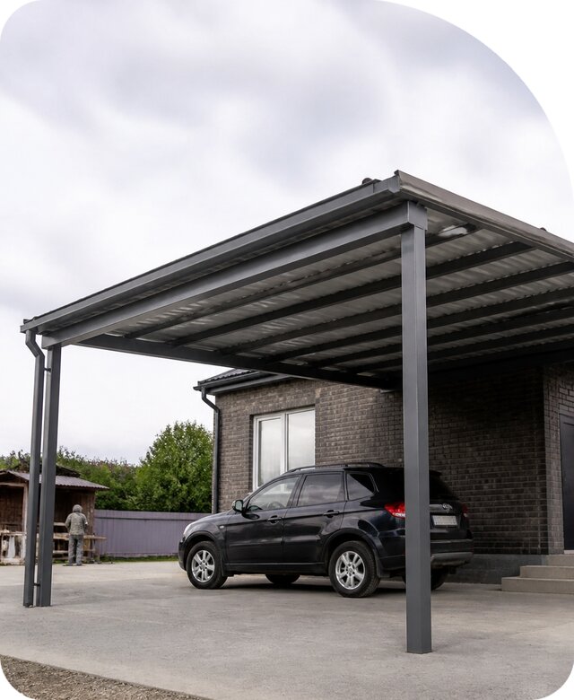 Навес из профнастила в Топках по цене от 5573 р. | РадиДОМА-Тпк